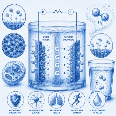 ¿Cuál es la función de la membrana SPE/PEM en un generador de agua hidrogenada?